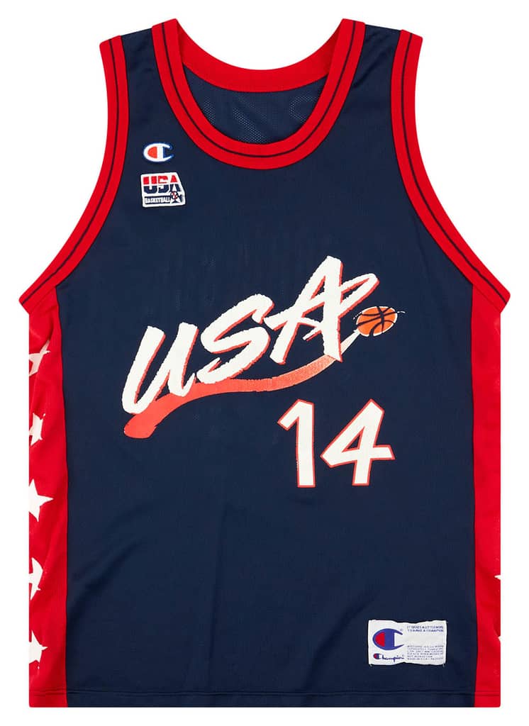 1996 USA G. Robinson #14 Champion Away Jersey (Very Good) L