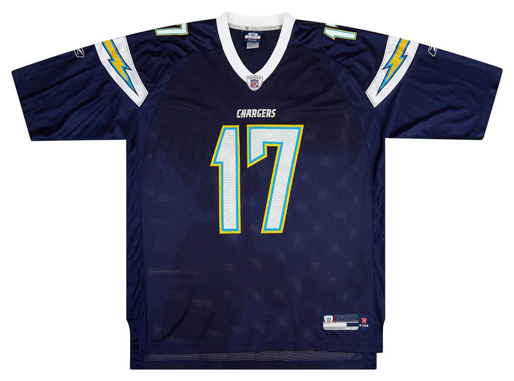 2007 San Diego Chargers Rivers #17 Reebok On Field Home Jersey (Very Good) XXL