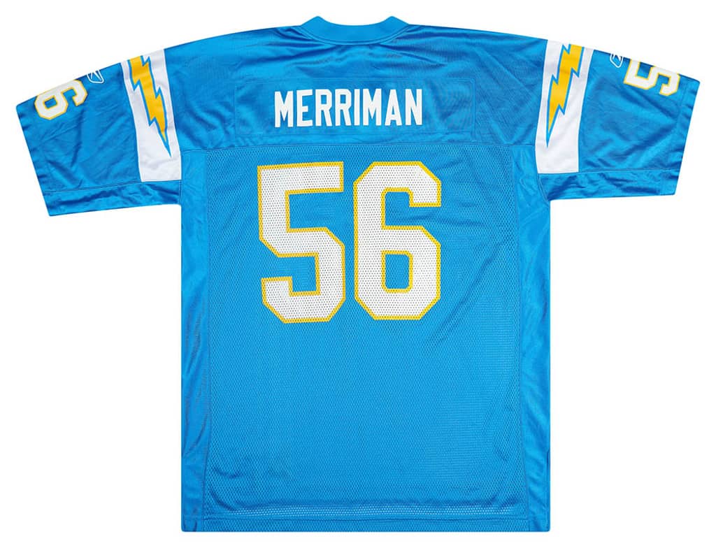 2005-06 San Diego Chargers Merriman #56 Reebok On Field Alternate Jersey (Excellent) XL