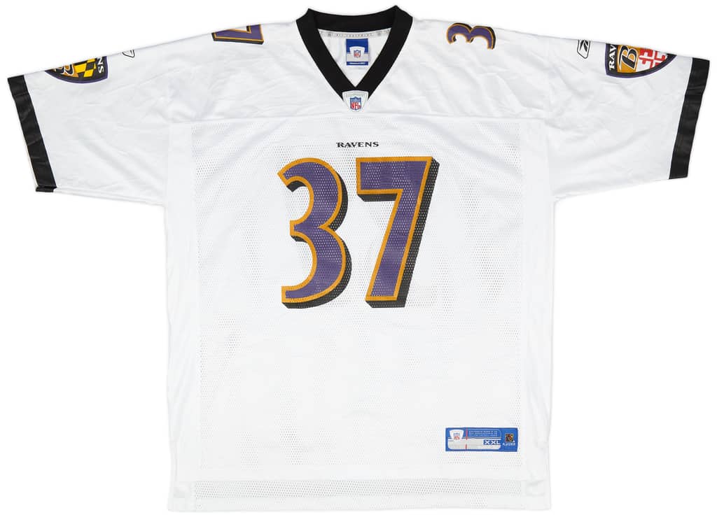 2005 Baltimore Ravens Sanders #37 Reebok On Field Away Jersey (Excellent) XXL