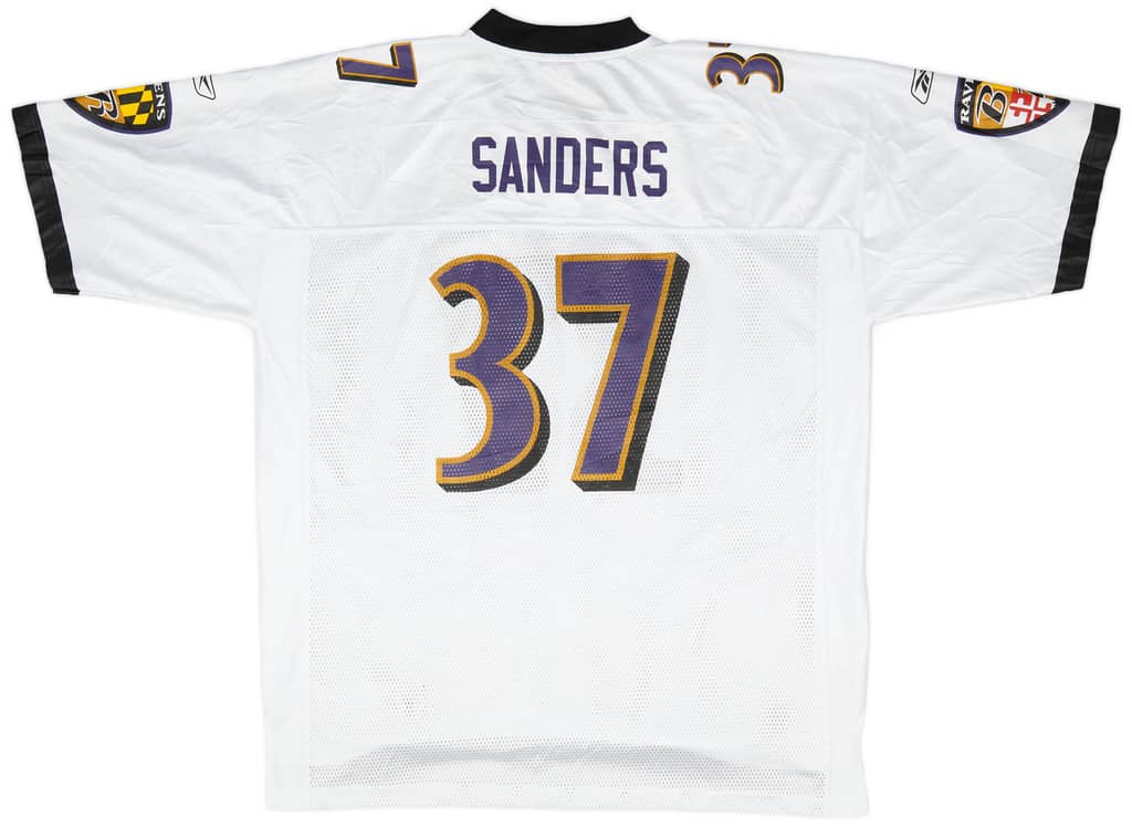2005 Baltimore Ravens Sanders #37 Reebok On Field Away Jersey (Excellent) XXL