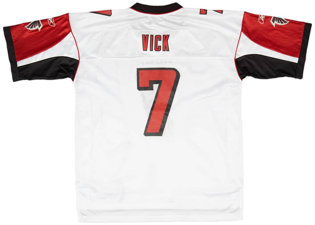 2005-06 Atlanta Falcons Vick #7 Reebok On Field Away Jersey (Very Good) XL
