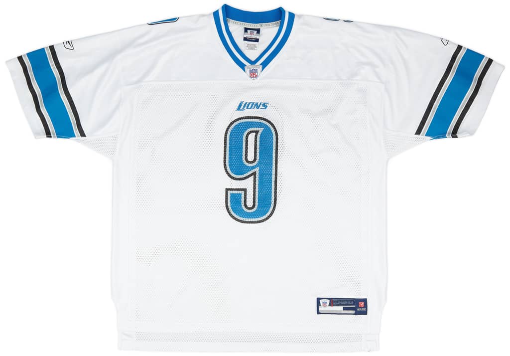 2009 Detroit Lions Stafford #9 Reebok On Field Away Jersey (Excellent) XXL