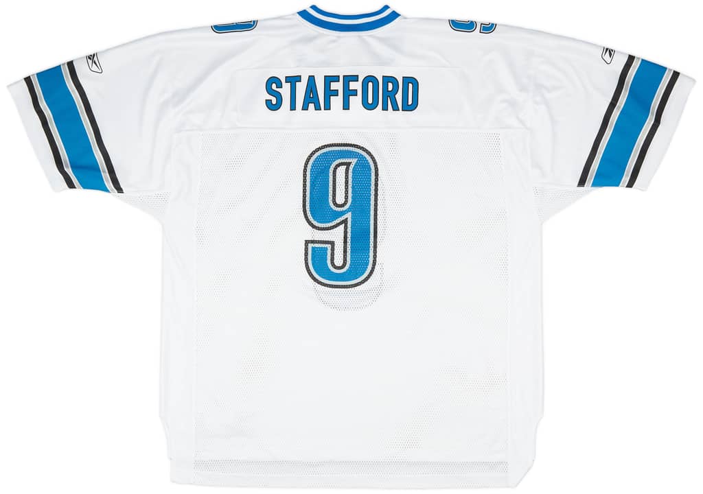 2009 Detroit Lions Stafford #9 Reebok On Field Away Jersey (Excellent) XXL
