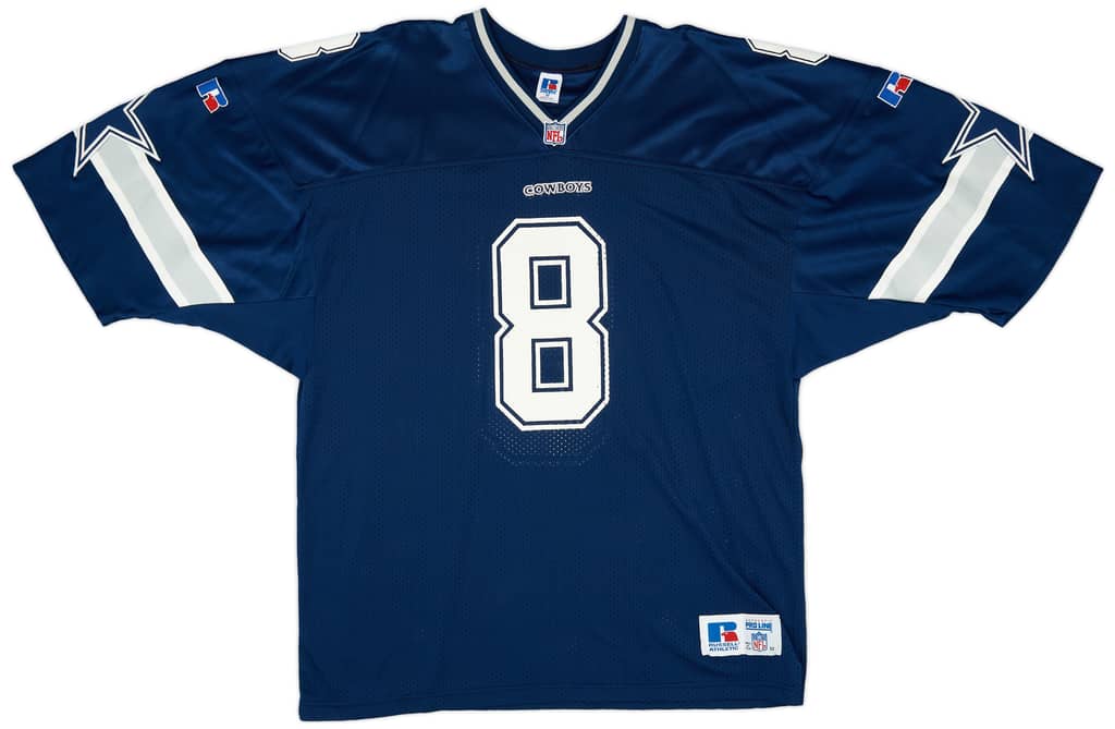 1996-00 Dallas Cowboys Aikman #8 Russell Athletic Home Jersey (Excellent) XXL
