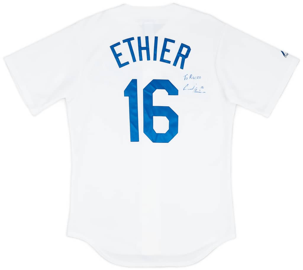 2009-17 LA Dodgers 'Signed' Ethier #16 Majestic Home Jersey (Excellent) S