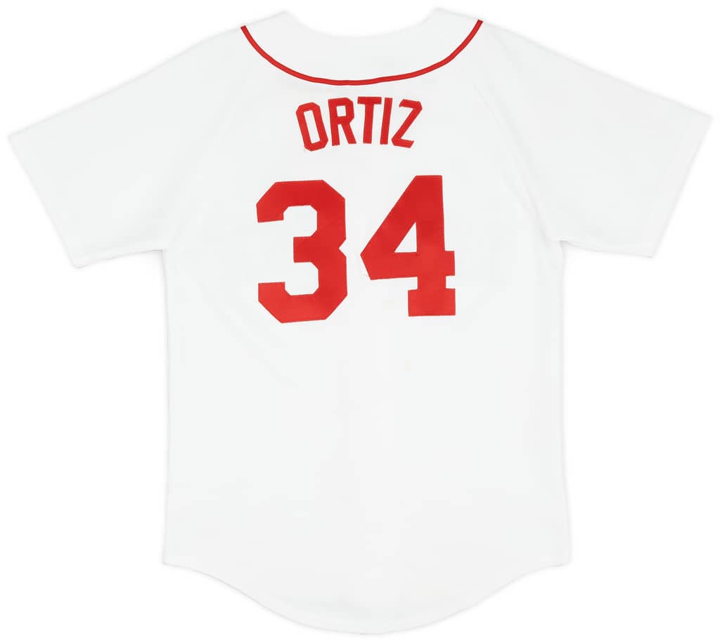 2003-08 Boston Red Sox Ortiz #34 Majestic Home Jersey (Very Good) M.Kids