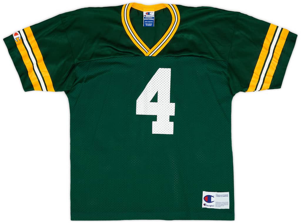 1997-99 Green Bay Packers Favre #4 Champion Home Jersey (Excellent) XL.Kids