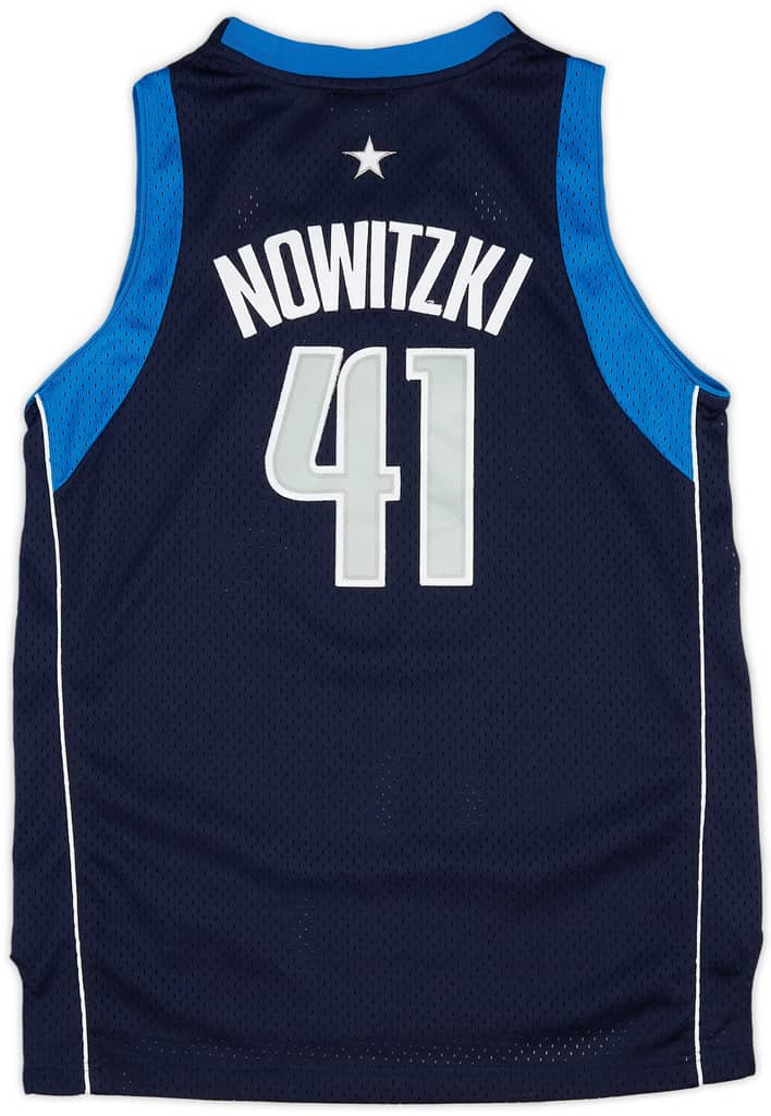 2006-10 Dallas Mavericks Nowitzki #41 adidas Swingman Away Jersey (Excellent) L.Kids