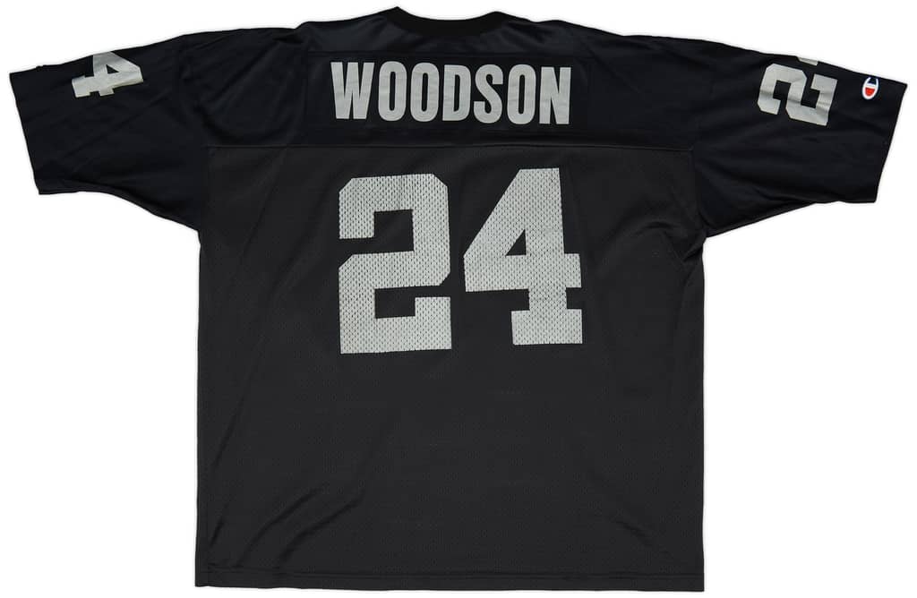 1998-00 Oakland Raiders Woodson #24 Champion Home Jersey (Very Good) XXL