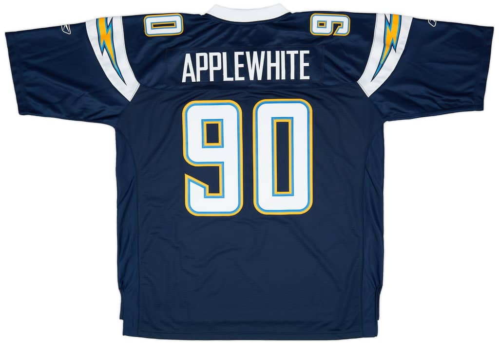 2008-10 San Diego Chargers Applewhite #90 Reebok Premier Home Jersey (Excellent) XXL