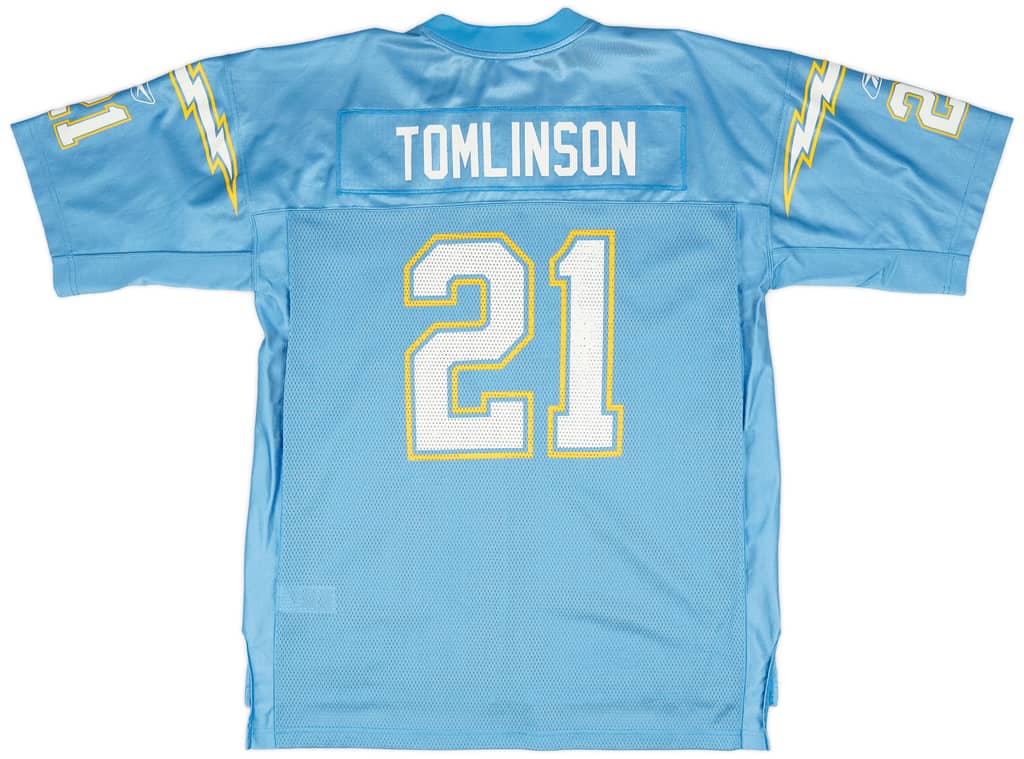 2002-04 San Diego Chargers Tomlinson #21 Reebok On Field Alternate Jersey (Very Good) XL