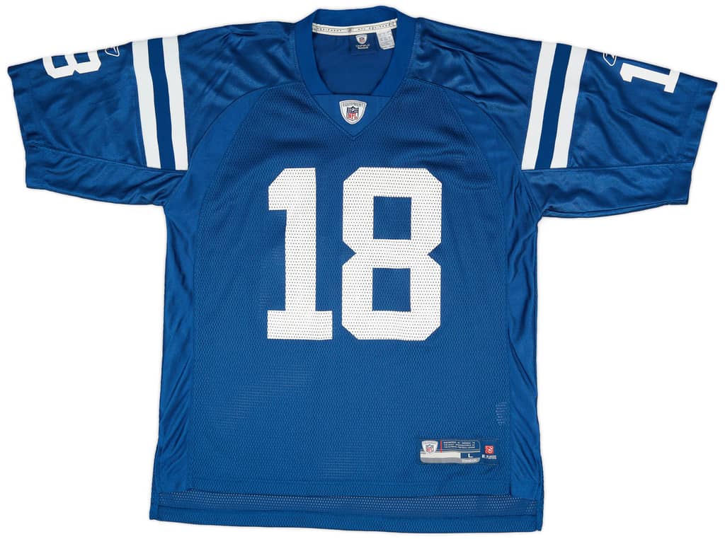 2008-11 Indianapolis Colts Manning #18 Reebok On Field Home Jersey (Excellent) L