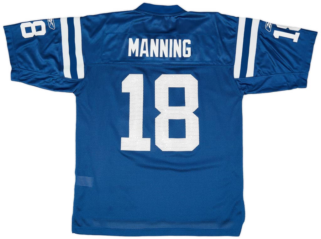 2008-11 Indianapolis Colts Manning #18 Reebok On Field Home Jersey (Excellent) L