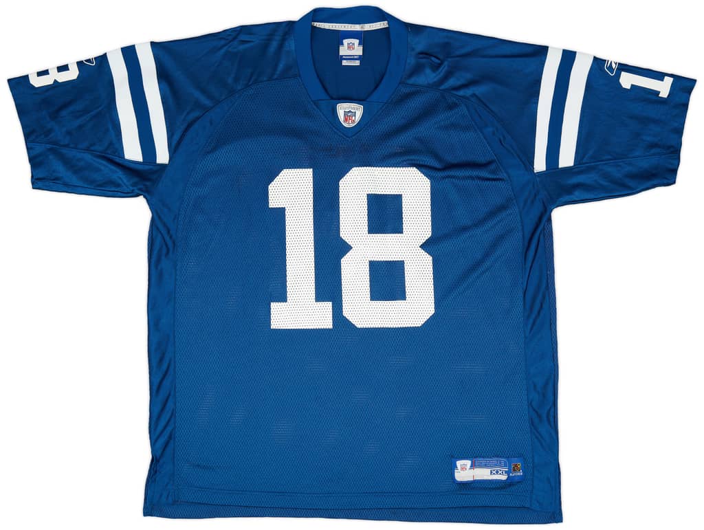 2005-06 Indianapolis Colts Manning #18 Reebok On Field Home Jersey (Excellent) XXL