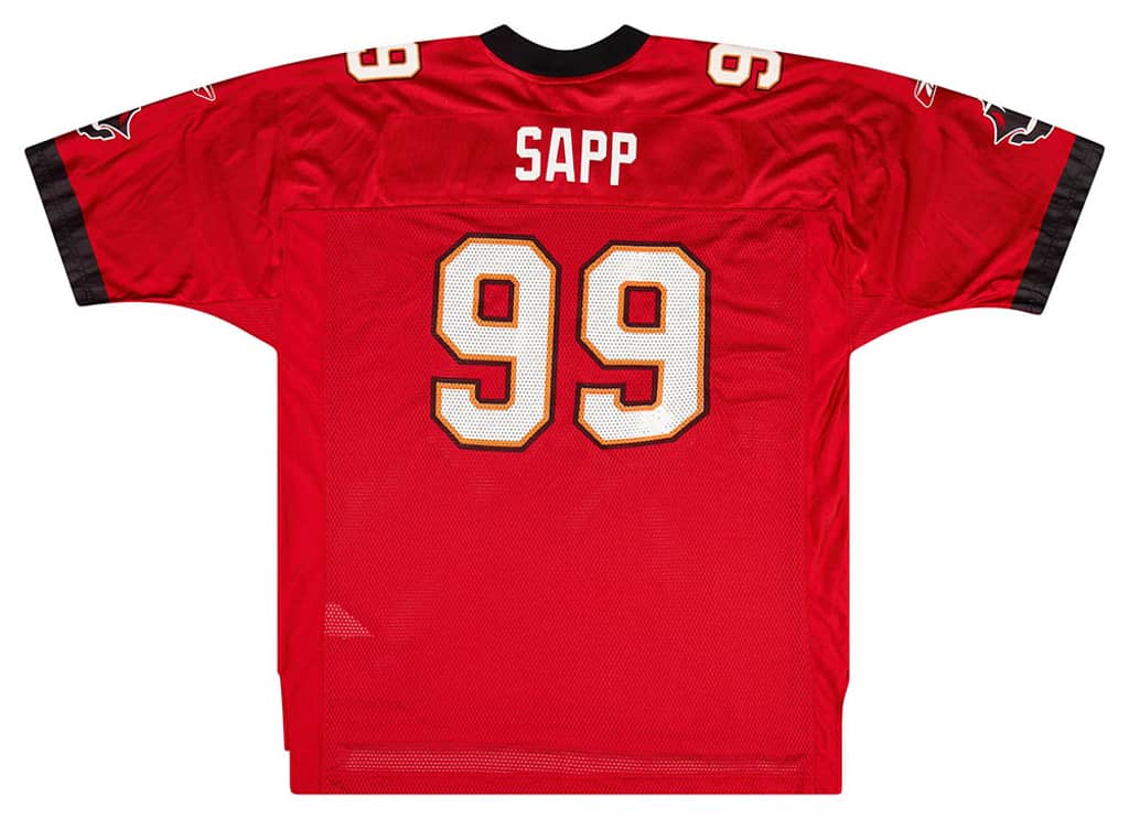 2002-03 Tampa Bay Buccaneers Sapp #99 Reebok On Field Home Jersey (Excellent) XL