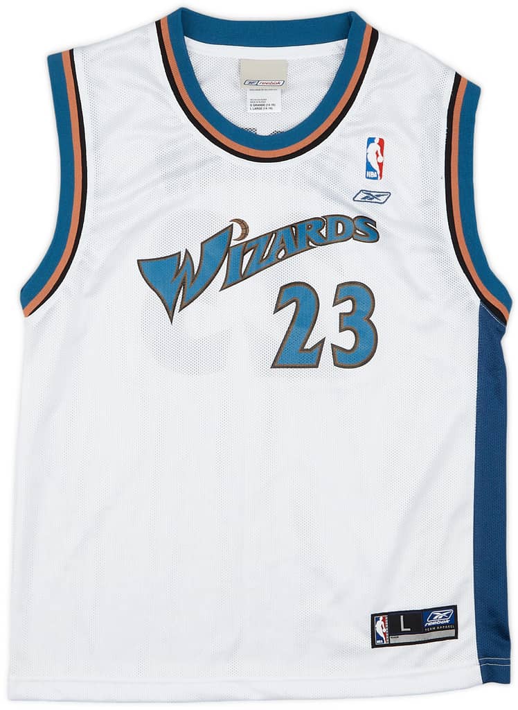 2002-03 Washington Wizards Jordan #23 Reebok Home Jersey (Excellent) L.Kids