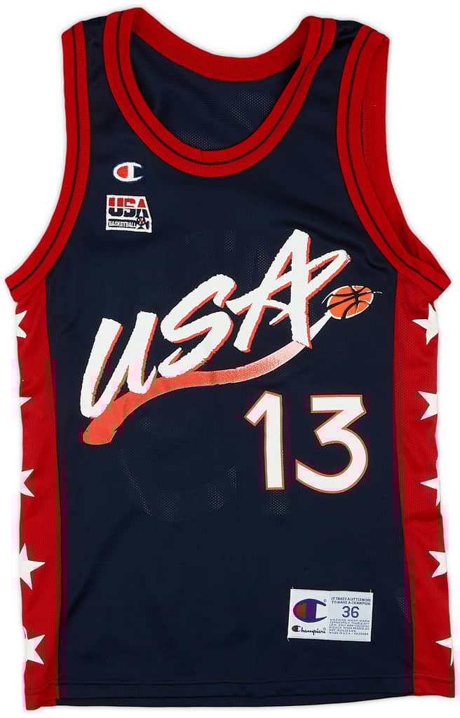 1996-99 USA O'Neal #13 Champion Away Jersey (Excellent) S