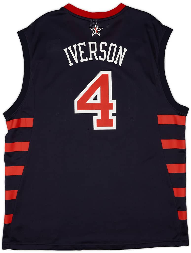 2004 USA Iverson #4 Reebok Away Jersey (Excellent) XL