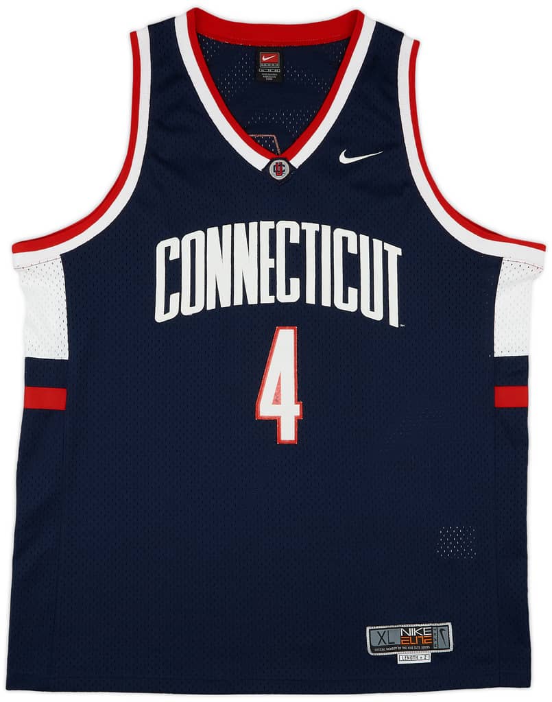 2001-04 UCONN Huskies Gordon #4 Nike Swingman Away Jersey (Very Good) XL