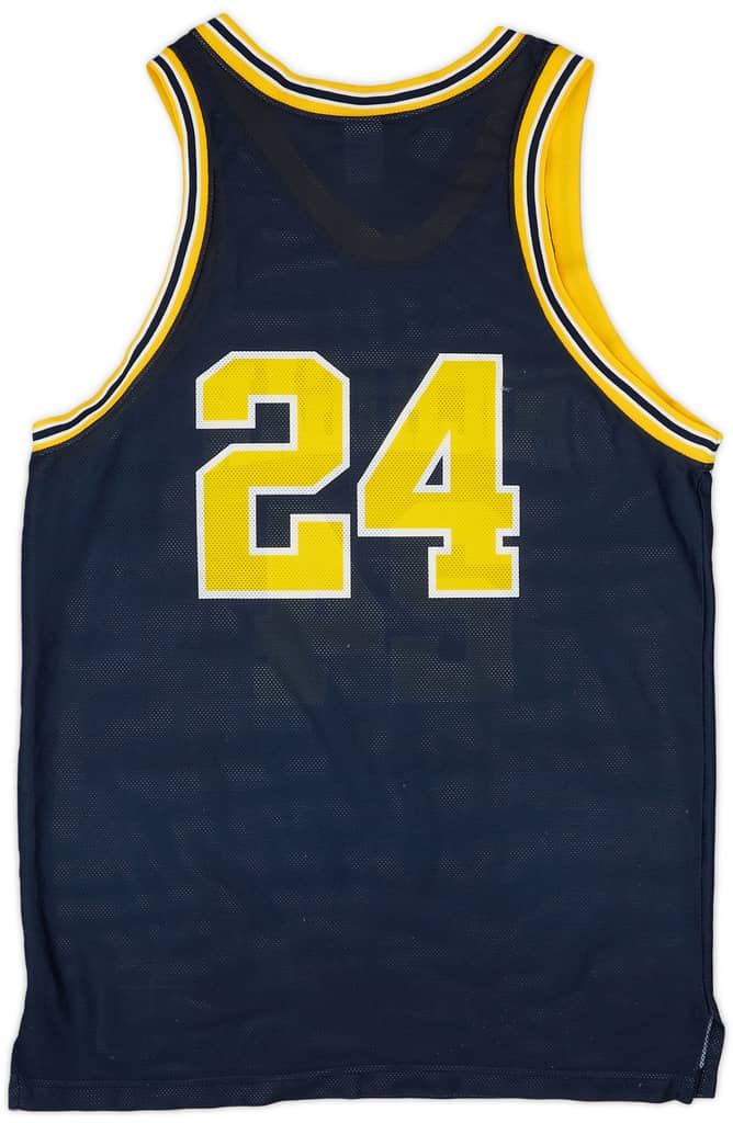 1991-95 Michigan Wolverines King #24 Nike Away Jersey (Very Good) L