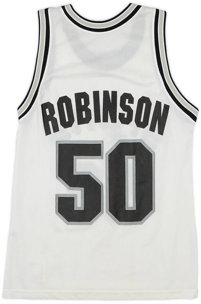 1995-00 San Antonio Spurs Robinson #50 Champion Home Jersey (Very Good) S