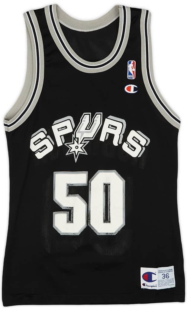 1995-00 San Antonio Spurs Robinson #50 Champion Away Jersey (Very Good) S