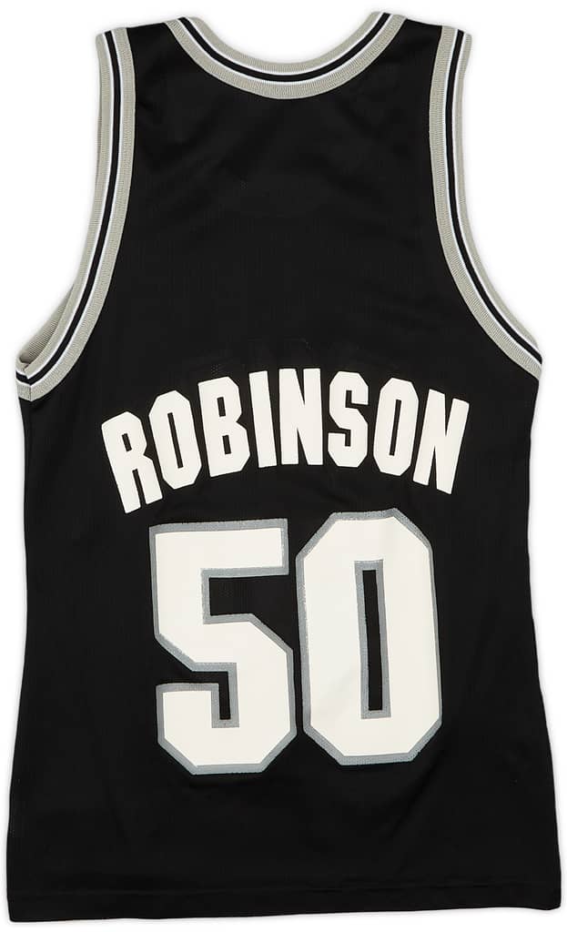 1995-00 San Antonio Spurs Robinson #50 Champion Away Jersey (Very Good) S