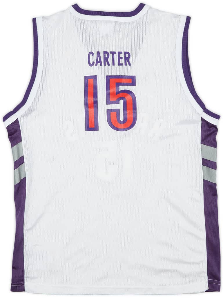 1999-02 Toronto Raptors Carter #15 Champion Home Jersey (Excellent) L.Kids