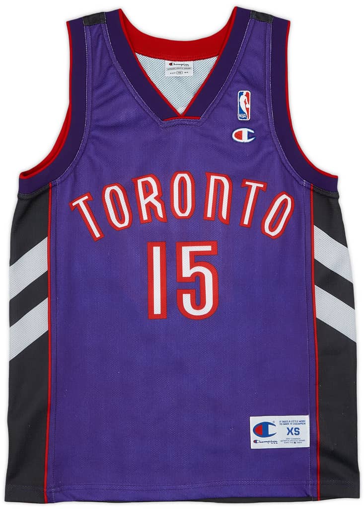 1999-03 Toronto Raptors Carter #15 Champion Away Jersey (Very Good) XS