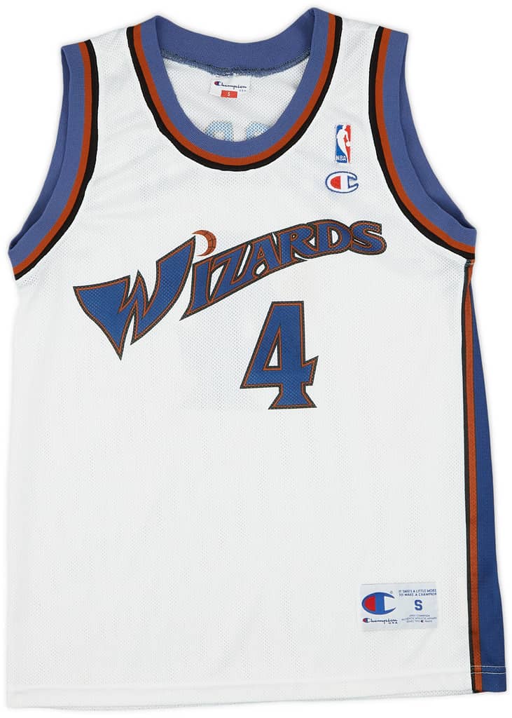 1997-98 Washington Wizards Webber #4 Champion Home Jersey (Excellent) S