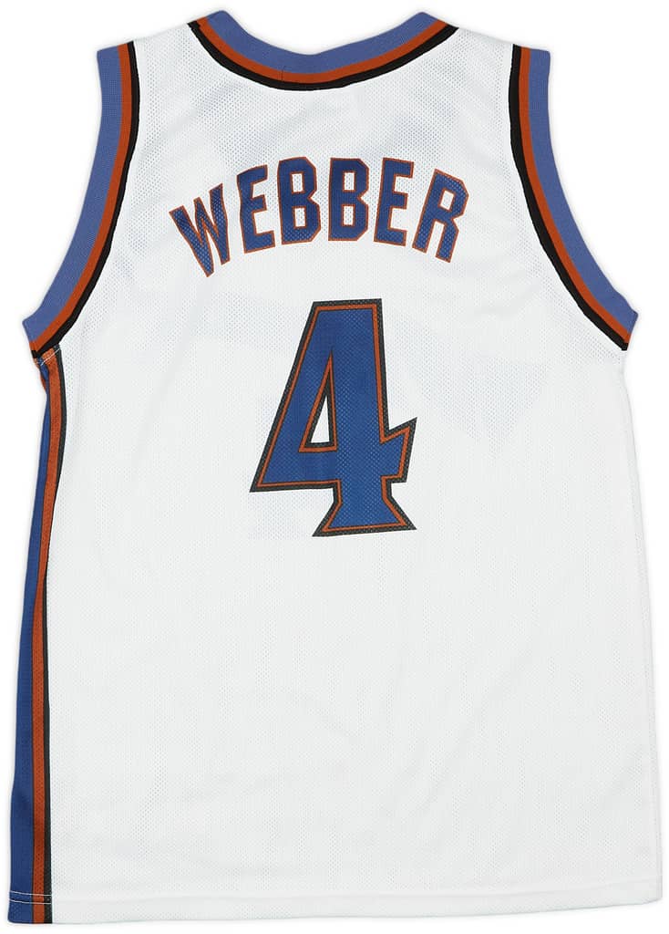 1997-98 Washington Wizards Webber #4 Champion Home Jersey (Excellent) S