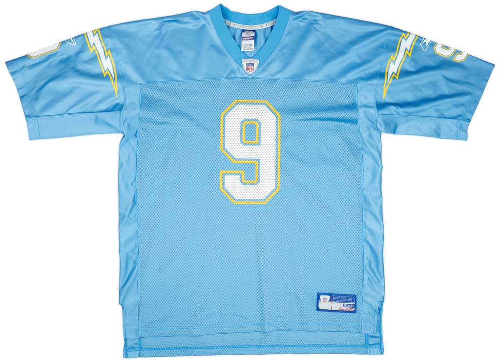 2002-04 San Diego Chargers Brees #9 Reebok On Field Alternate Jersey (Excellent) XXL