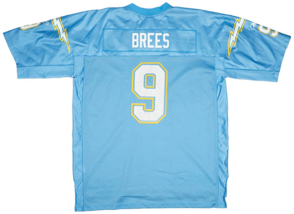 2002-04 San Diego Chargers Brees #9 Reebok On Field Alternate Jersey (Excellent) XXL