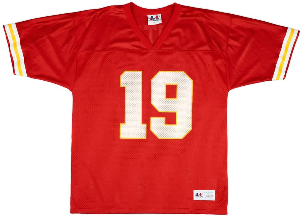 1993-94 Kansas City Chiefs Montana #19 Logo Athletic Home Jersey (Very Good) L