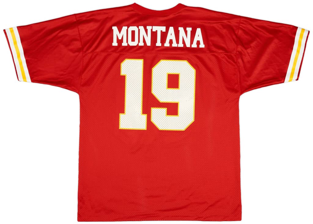 1993-94 Kansas City Chiefs Montana #19 Logo Athletic Home Jersey (Very Good) L