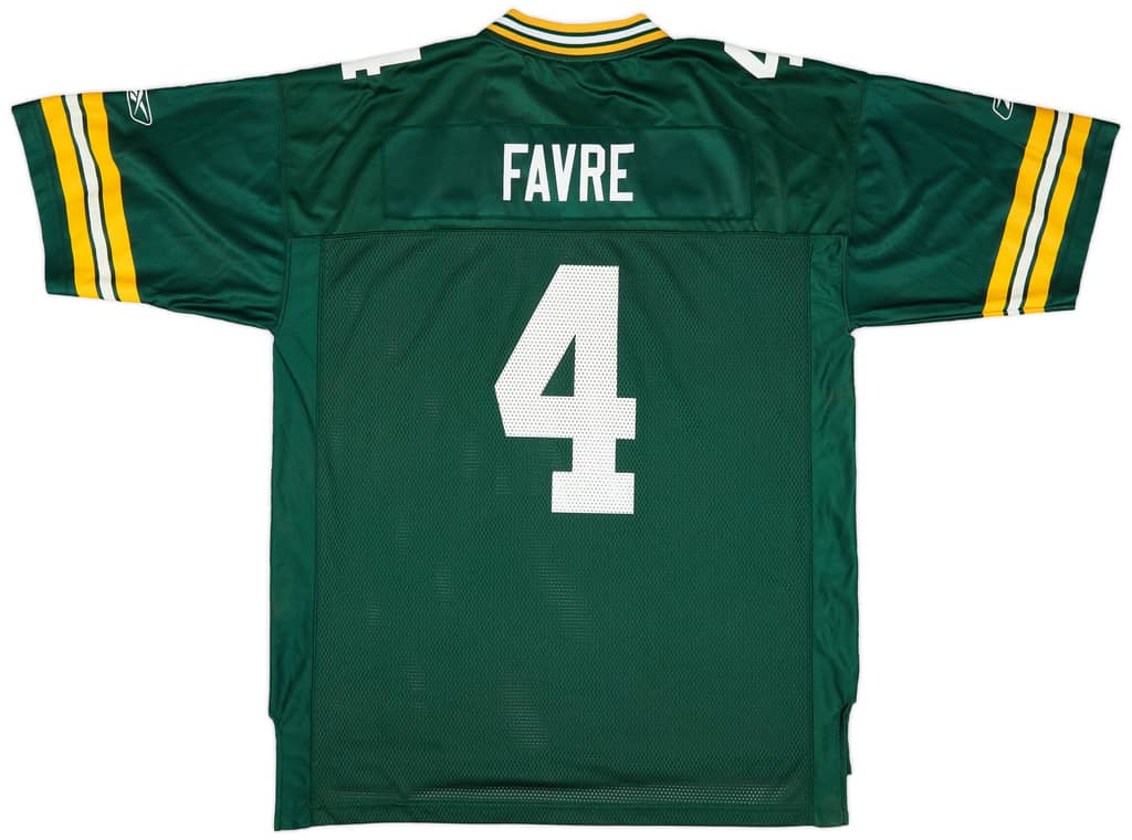 2005-06 Green Bay Packers Favre #4 Reebok On Field Home Jersey (Excellent) XL