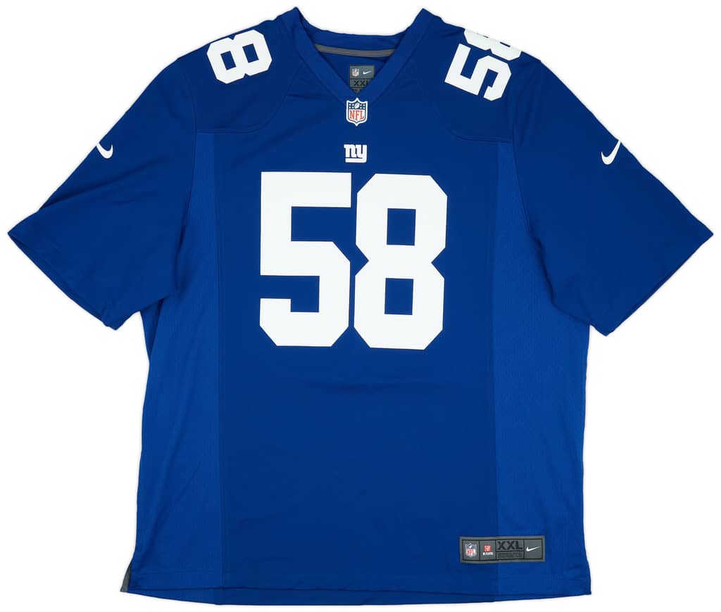 2012-14 New York Giants Herzlich #58 Nike Game Home Jersey (Excellent) XXL