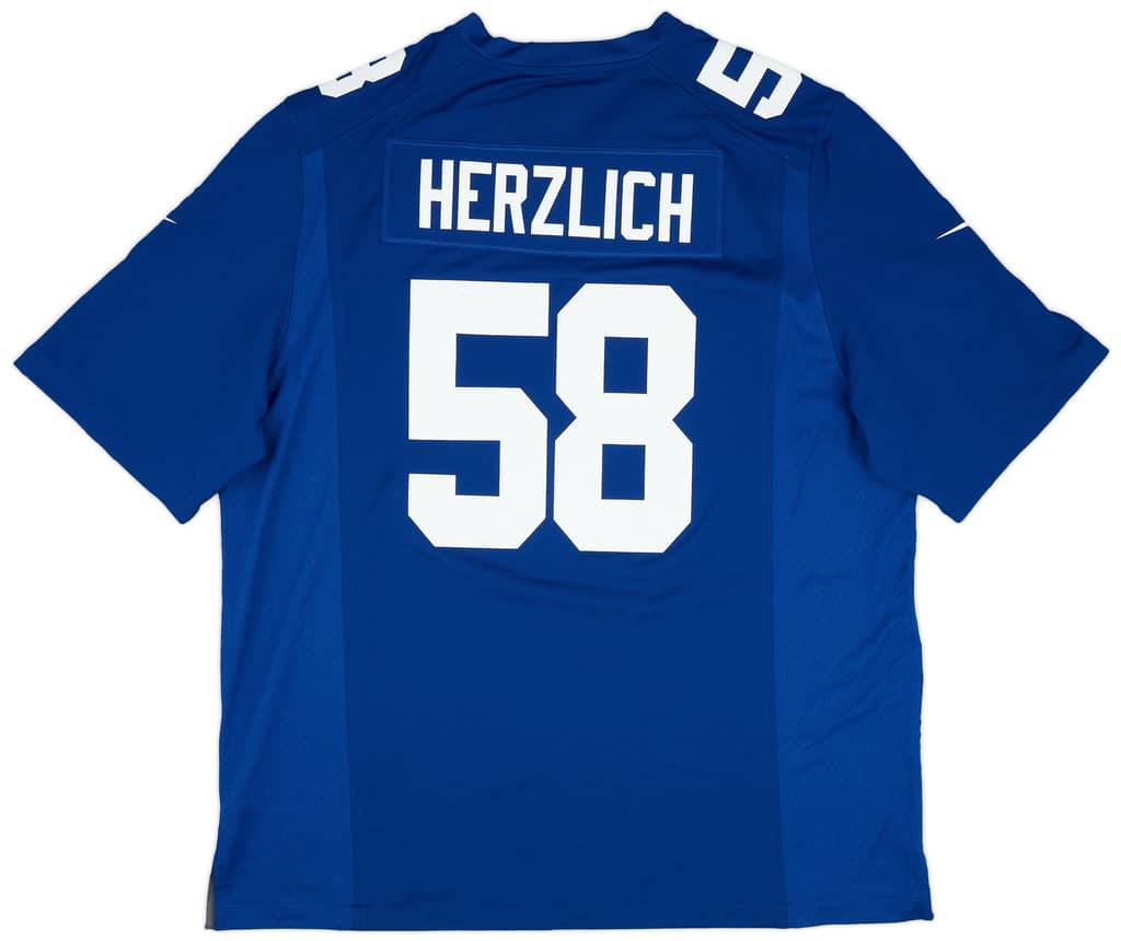 2012-14 New York Giants Herzlich #58 Nike Game Home Jersey (Excellent) XXL