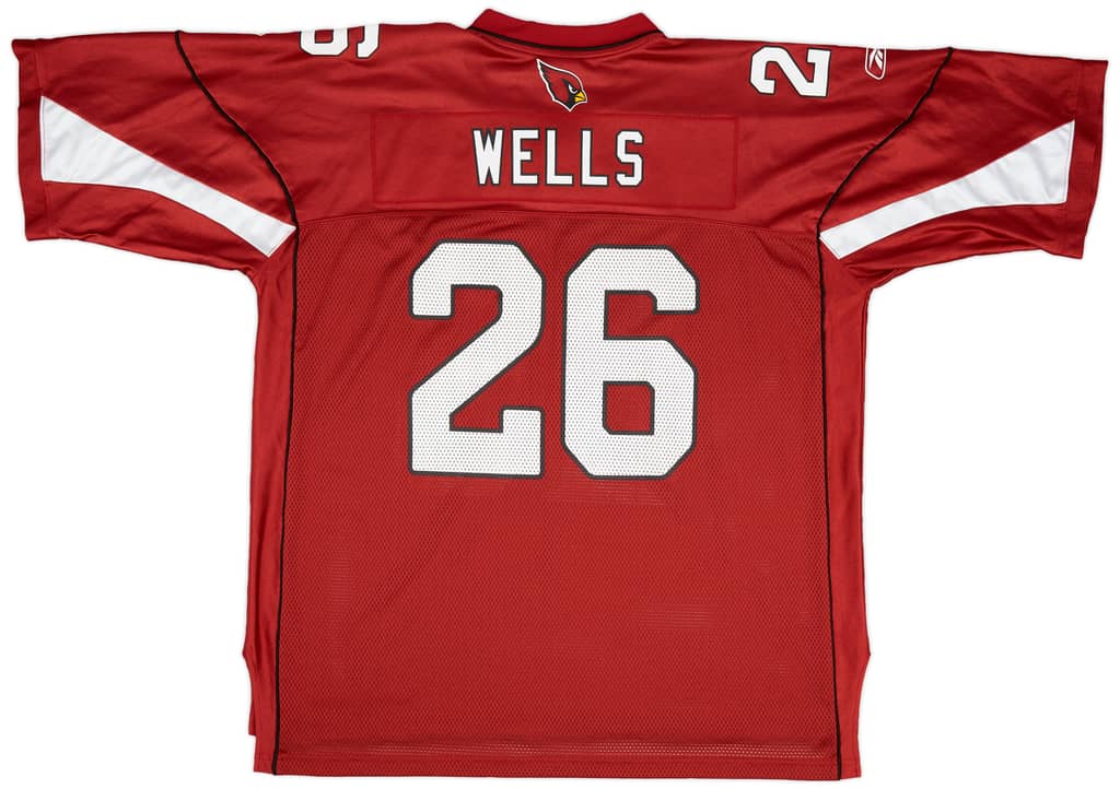 2009-11 Arizona Cardinals Wells #26 Reebok On Field Home Jersey (Excellent) XXL