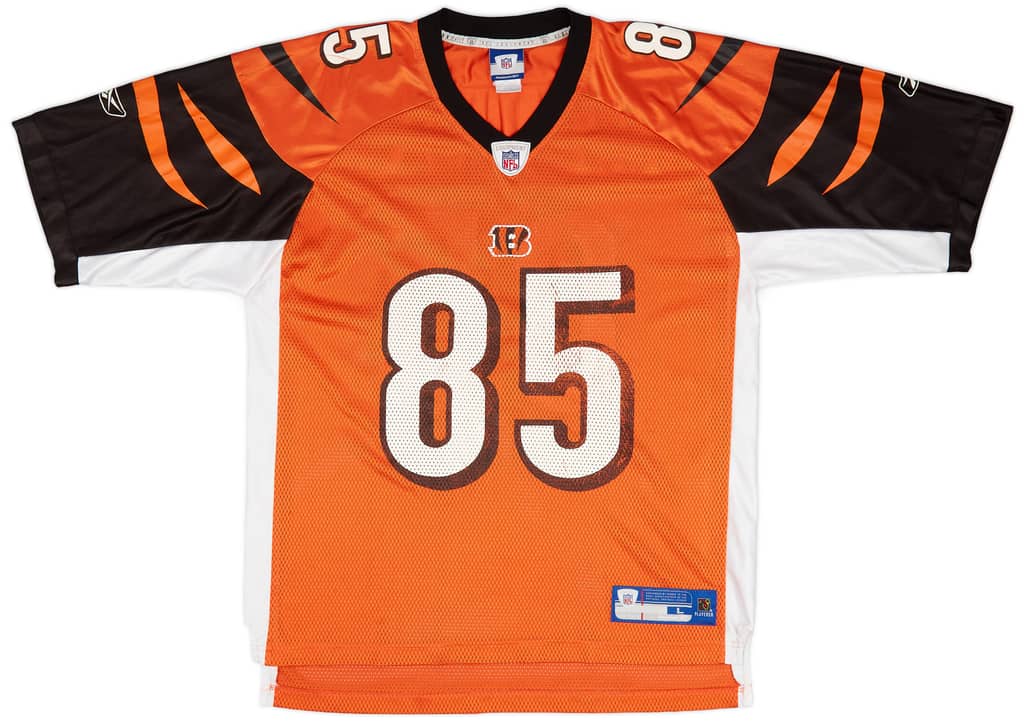 2005-06 Cincinnati Bengals C. Johnson #85 Reebok On Field Alternate Jersey (Very Good) L