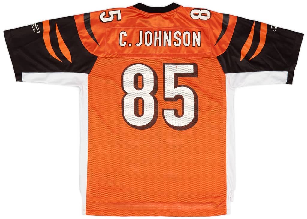 2005-06 Cincinnati Bengals C. Johnson #85 Reebok On Field Alternate Jersey (Very Good) L