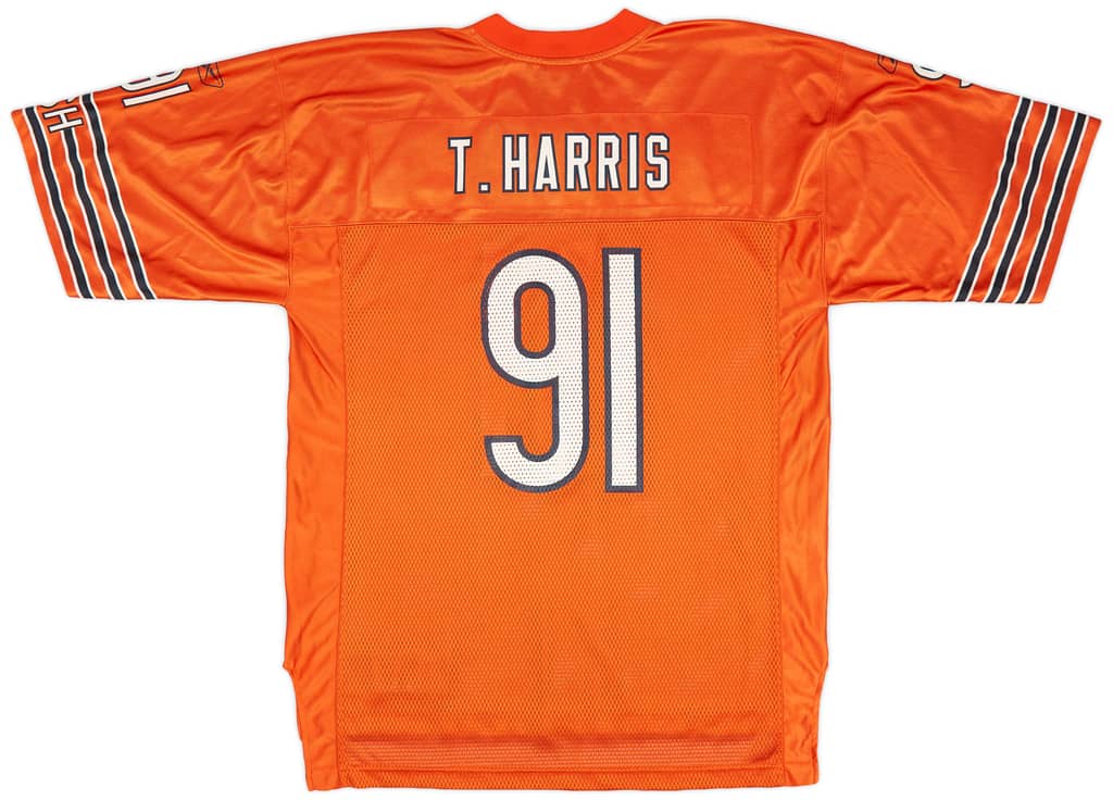 2005-06 Chicago Bears T. Harris #91 Reebok On Field Alternate Jersey (Excellent) L