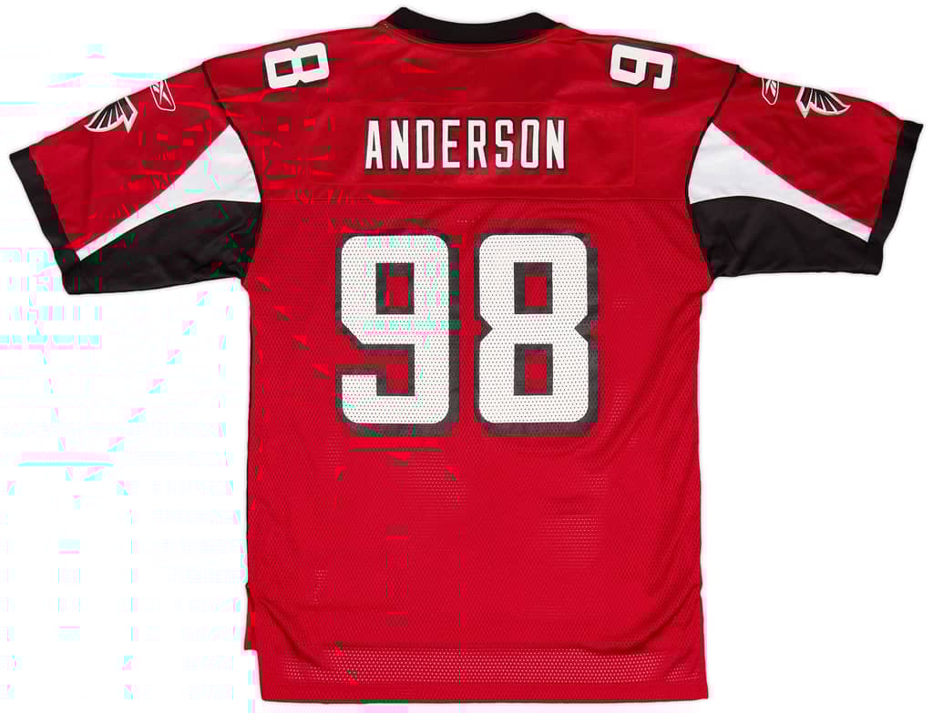 2007 Atlanta Falcons Anderson #98 Reebok On Field Home Jersey (Excellent) M
