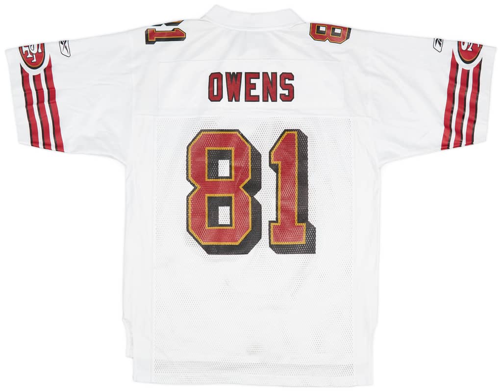 2002-03 San Francisco 49ers Owens #81 Reebok On Field Away Jersey (Very Good) M