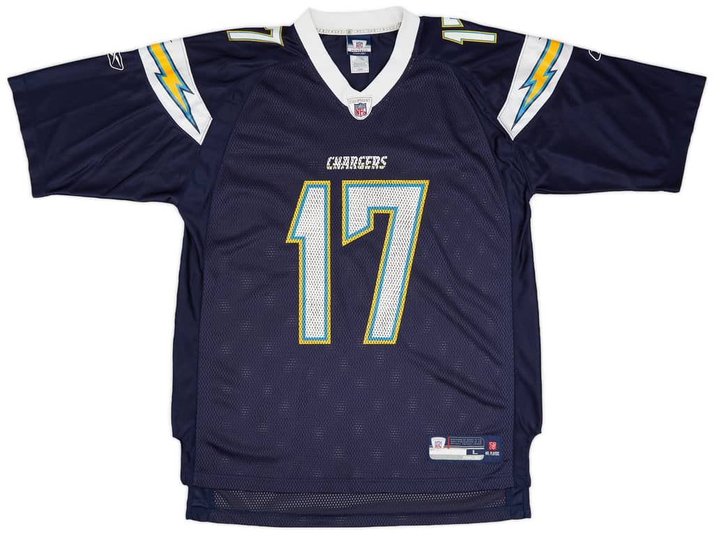 2007 San Diego Chargers Rivers #17 Reebok On Field Home Jersey (Very Good) L