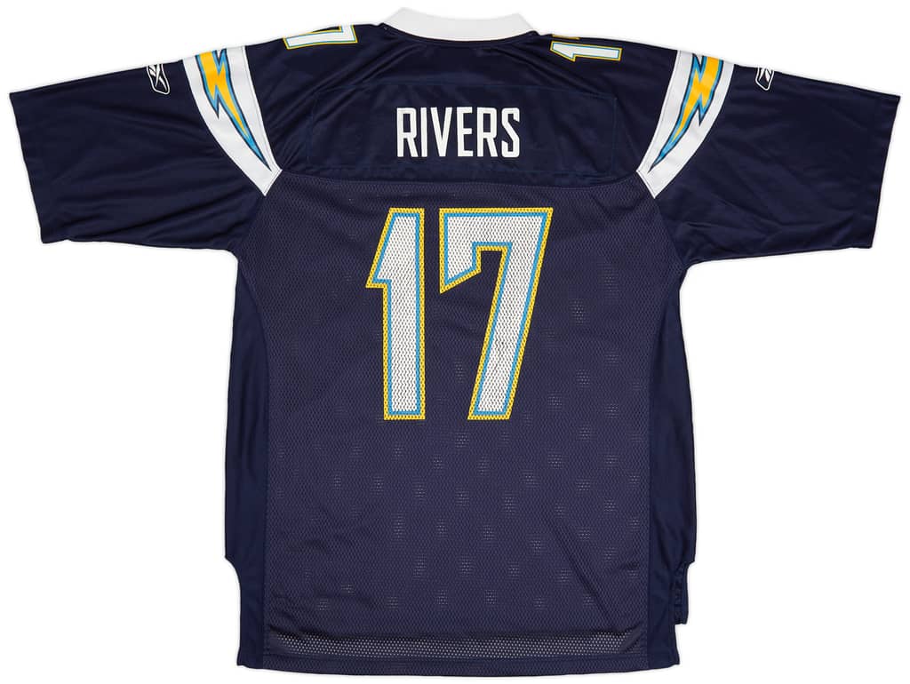 2007 San Diego Chargers Rivers #17 Reebok On Field Home Jersey (Very Good) L