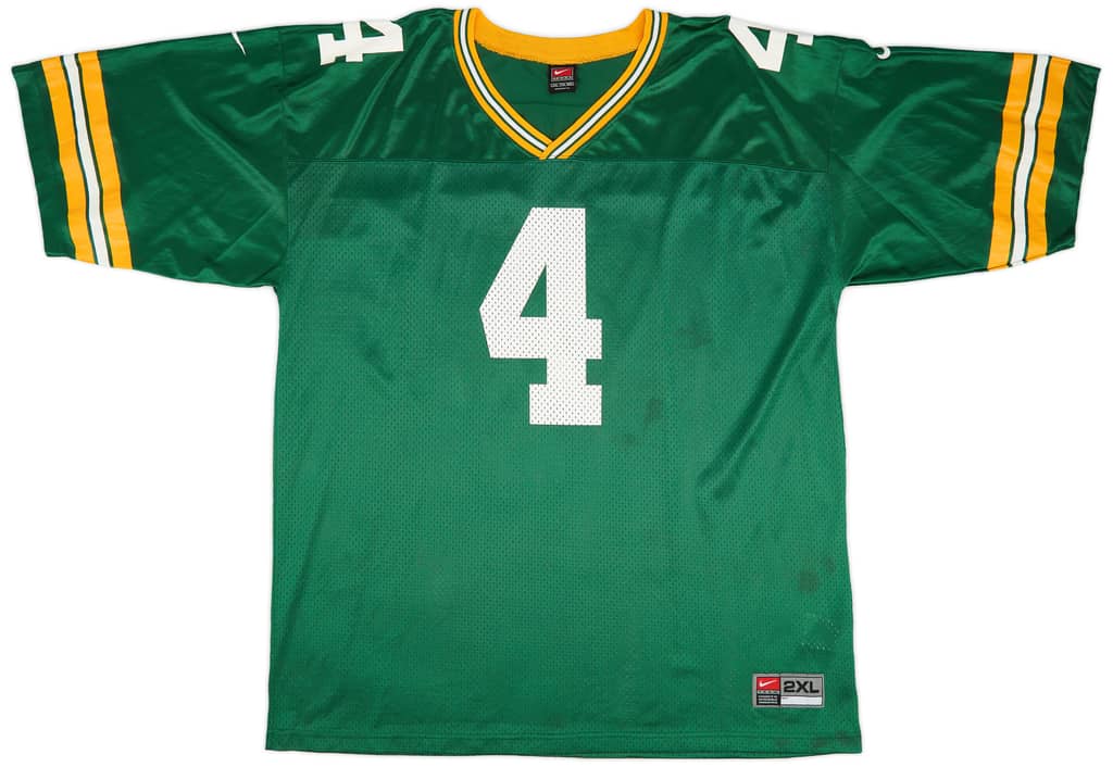 1997-00 Green Bay Packers Favre #4 Nike Home Jersey (Excellent) XXL