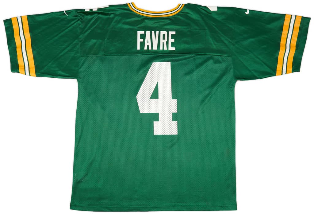1997-00 Green Bay Packers Favre #4 Nike Home Jersey (Excellent) XXL