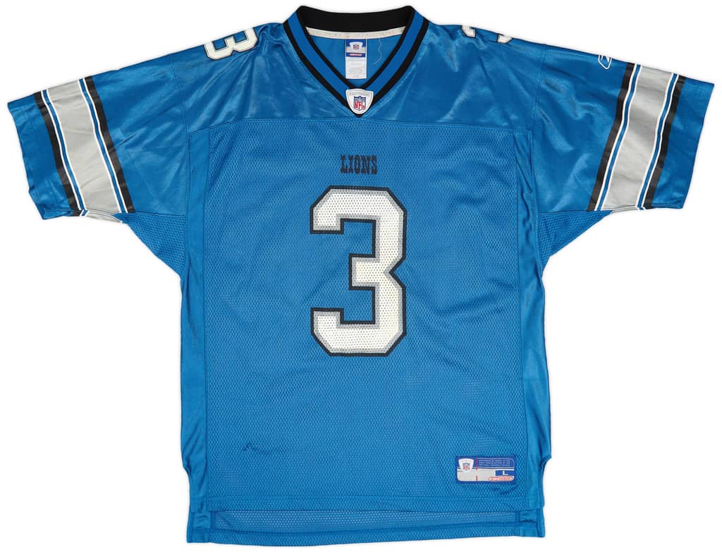 2003-04 Detroit Lions Harrington #3 Reebok On Field Home Jersey (Very Good) L